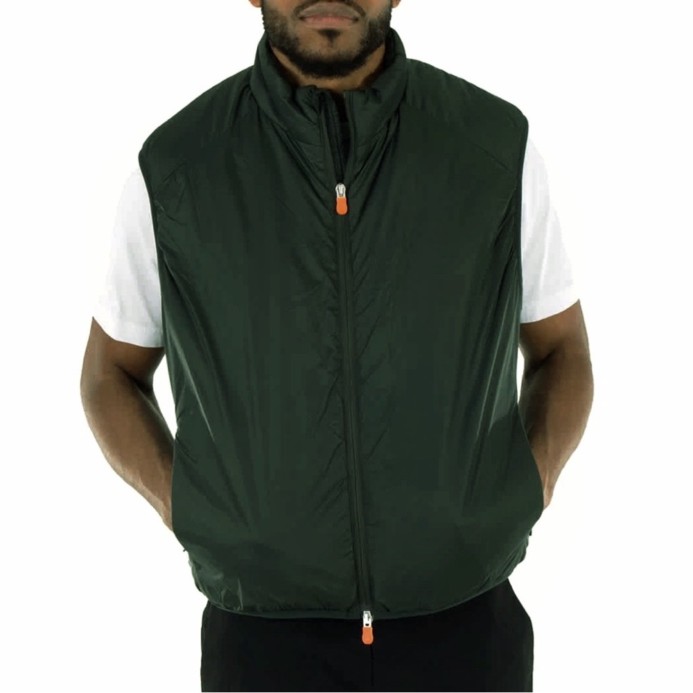 Save The Duck Stelis Synthetic Down Forest Green Full Zip Packable Vest